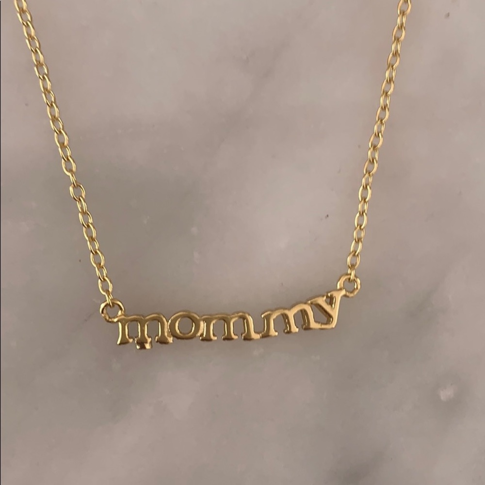 Mommy gold plated necklace